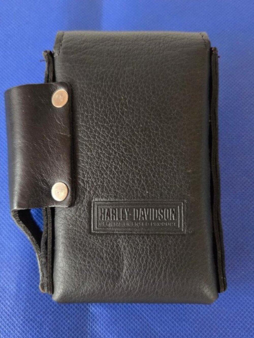 Vintage Harley-Davidson Leather Cigarette Case & Lighter Holder Pouch - Picture 4 of 12